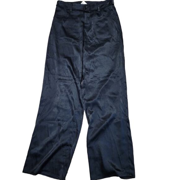 Fleur Du Mal Washable silk black pants size medium - Picture 3 of 5